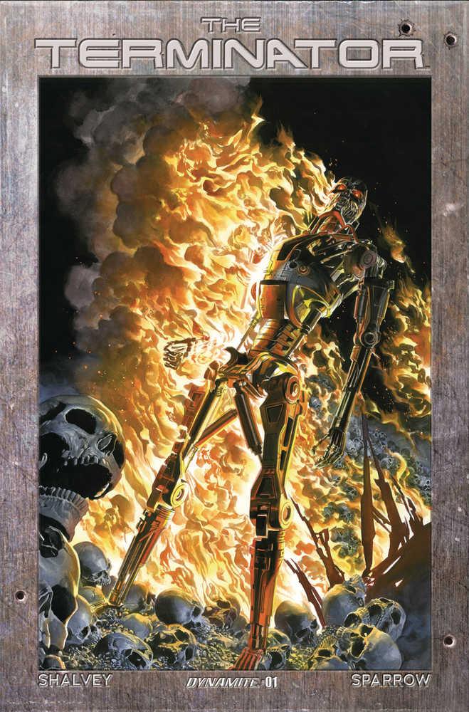Terminator #1 Cover P 20 Copy Variant Edition Ross Burning Earth Icon Foi