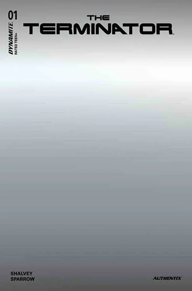 Terminator #1 Cover X Foc Silver Blank Authentix