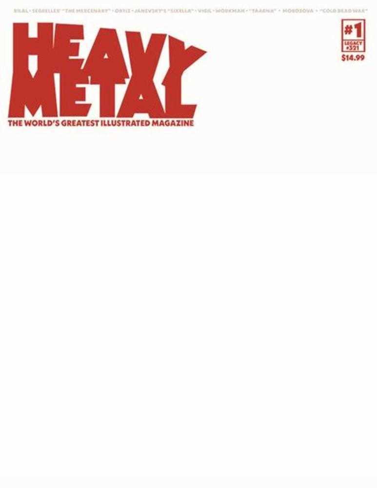 Heavy Metal Magazine #1 Cover F Blank Sketch (Mature)