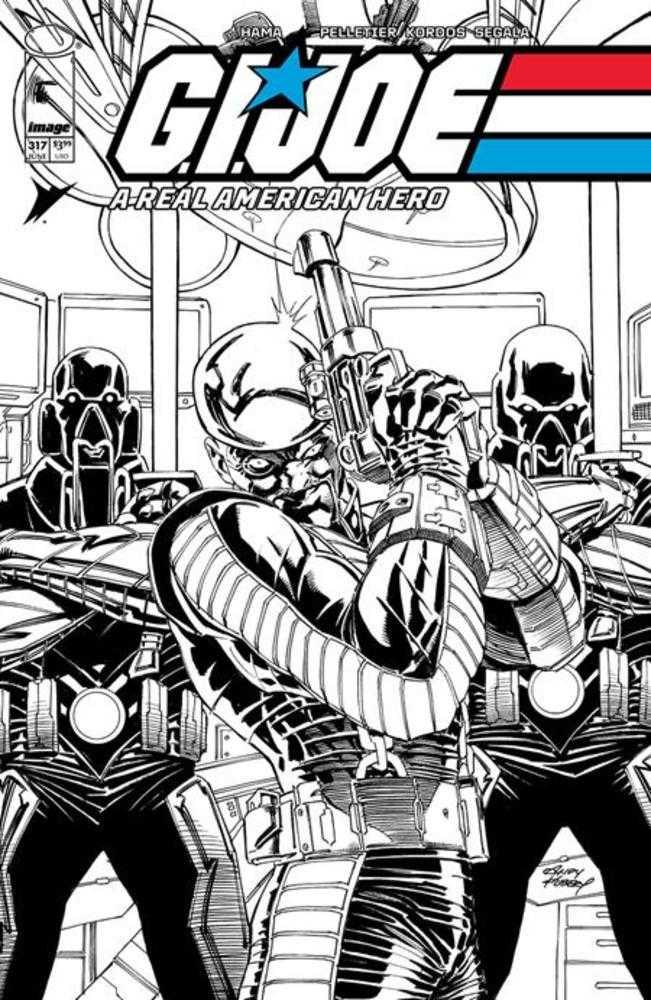 G.I. Joe A Real American Hero #317 Cover B Andy Kubert Black & White Variant