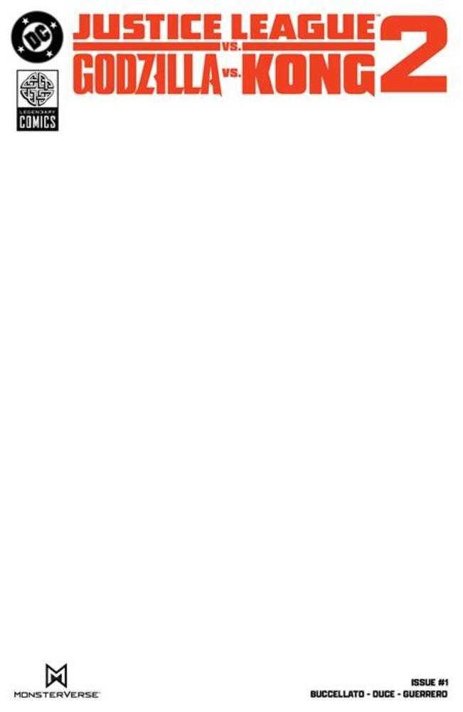 Justice League vs Godzilla vs Kong 2 #1 - (Of 7) Cover F Blank Card Stock Variant