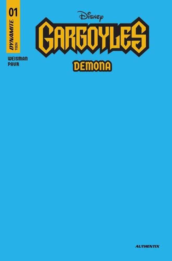 Gargoyles Demona #1 Cover T Blue Blank Cover Authentix Foc Bonus Variant