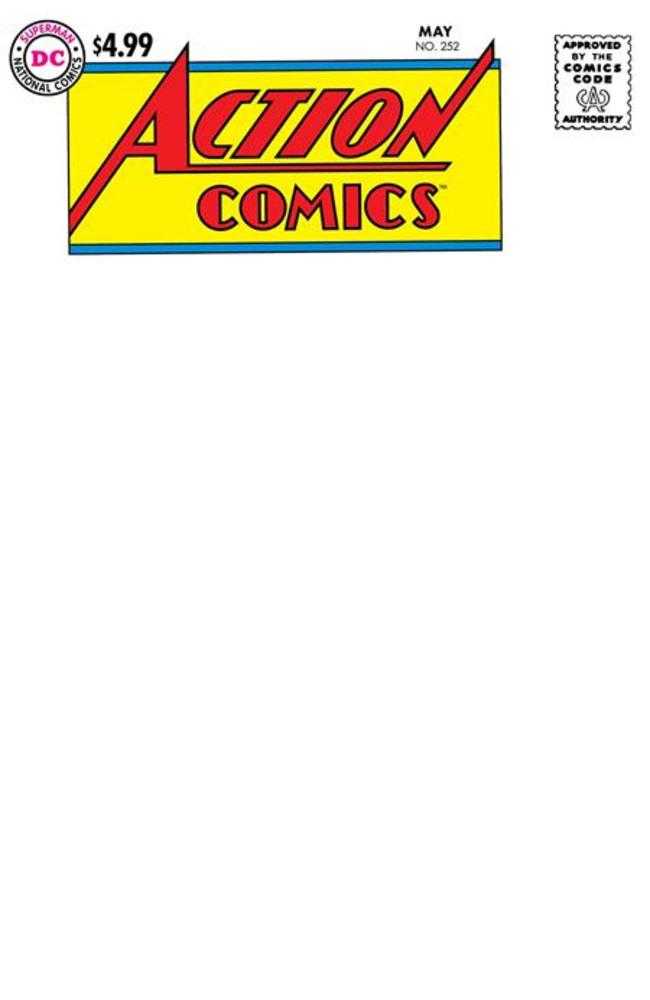 Action Comics #252 Facsimile Edition Cover C Blank Variant