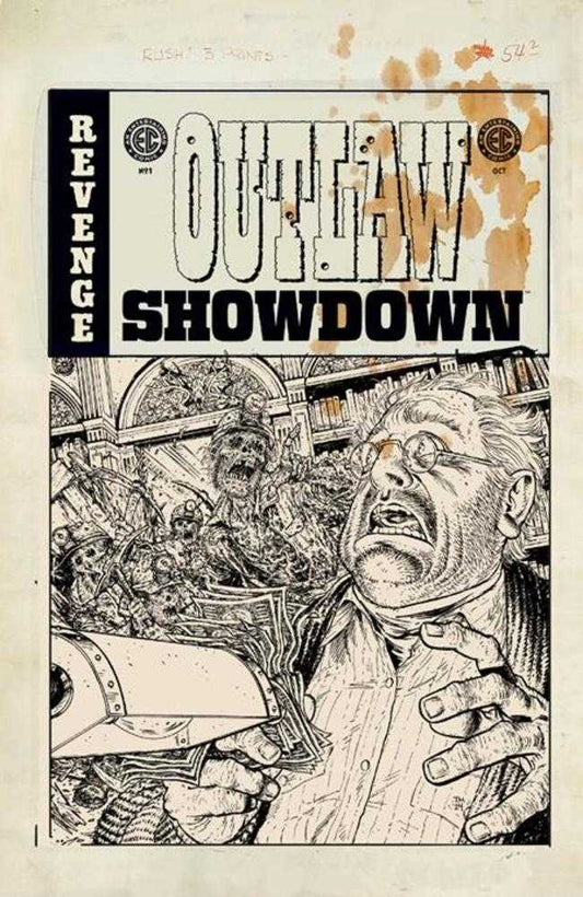 EC Outlaw Showdown #1 Cover E Inc 1:20 Tony Moore Black & White Artist Edition Variant