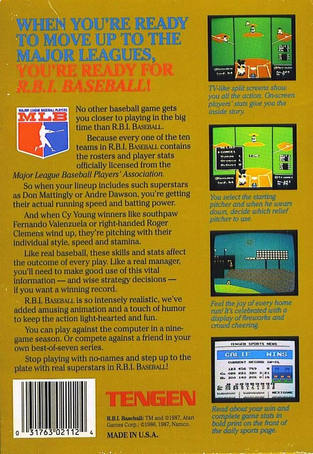 RBI Baseball - (Complete) (NES)