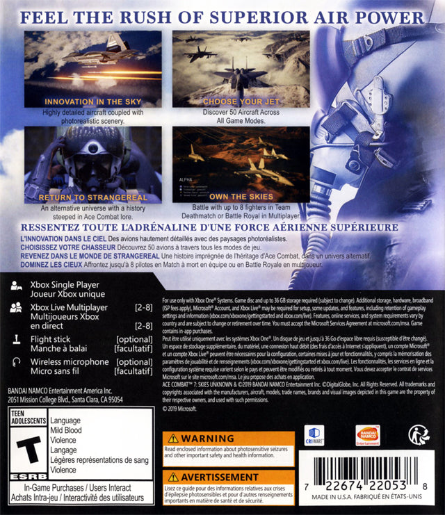 Ace Combat 7 Skies Unknown - (Complete) (Xbox One)