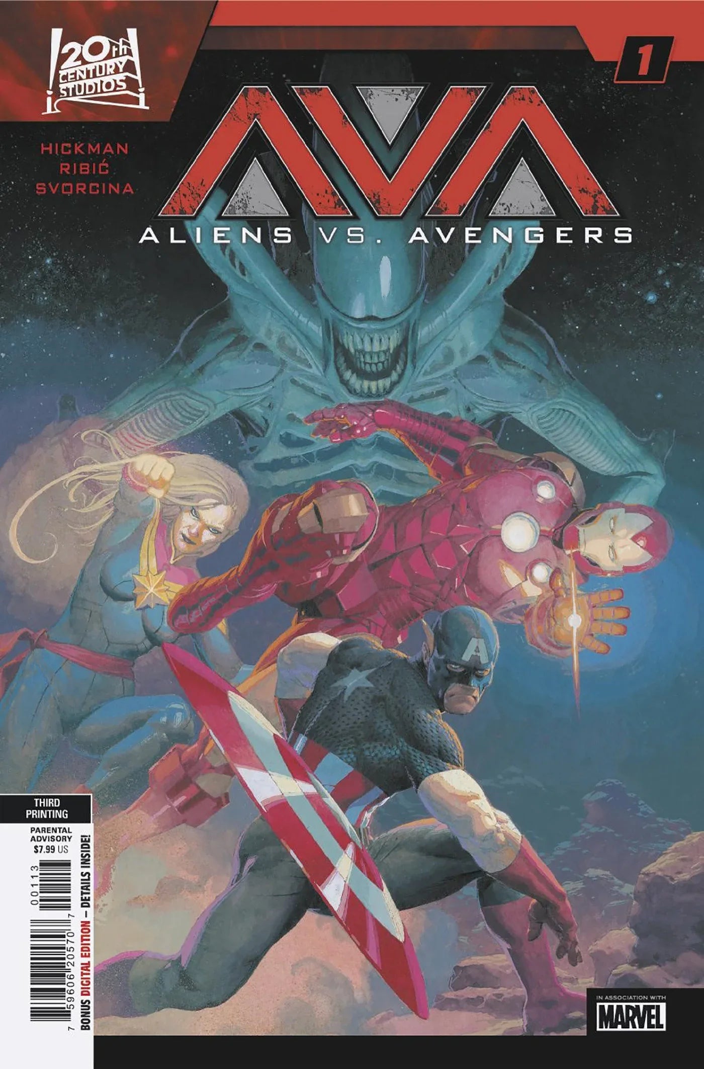 Aliens vs. Avengers #1 - Esad Ribic 3RD Print Variant