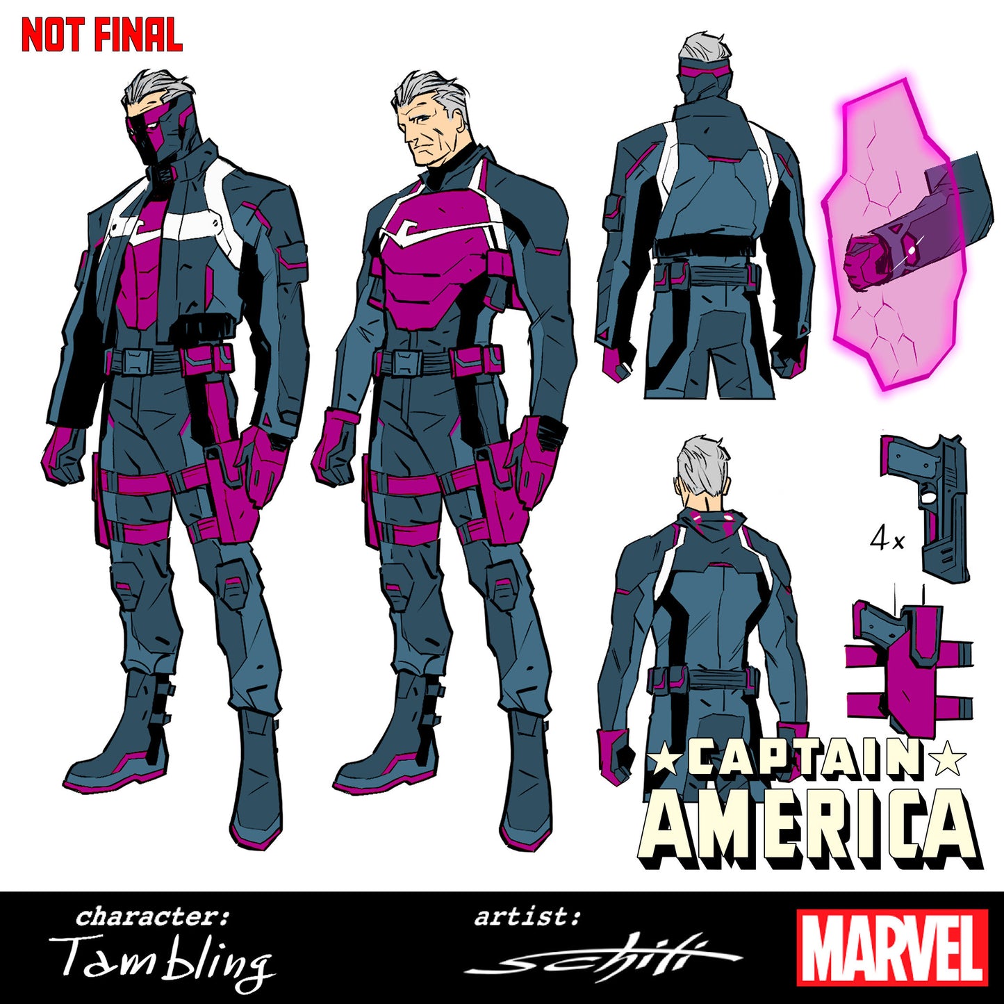 Captain America #8 - Valerio Schiti Design Variant
