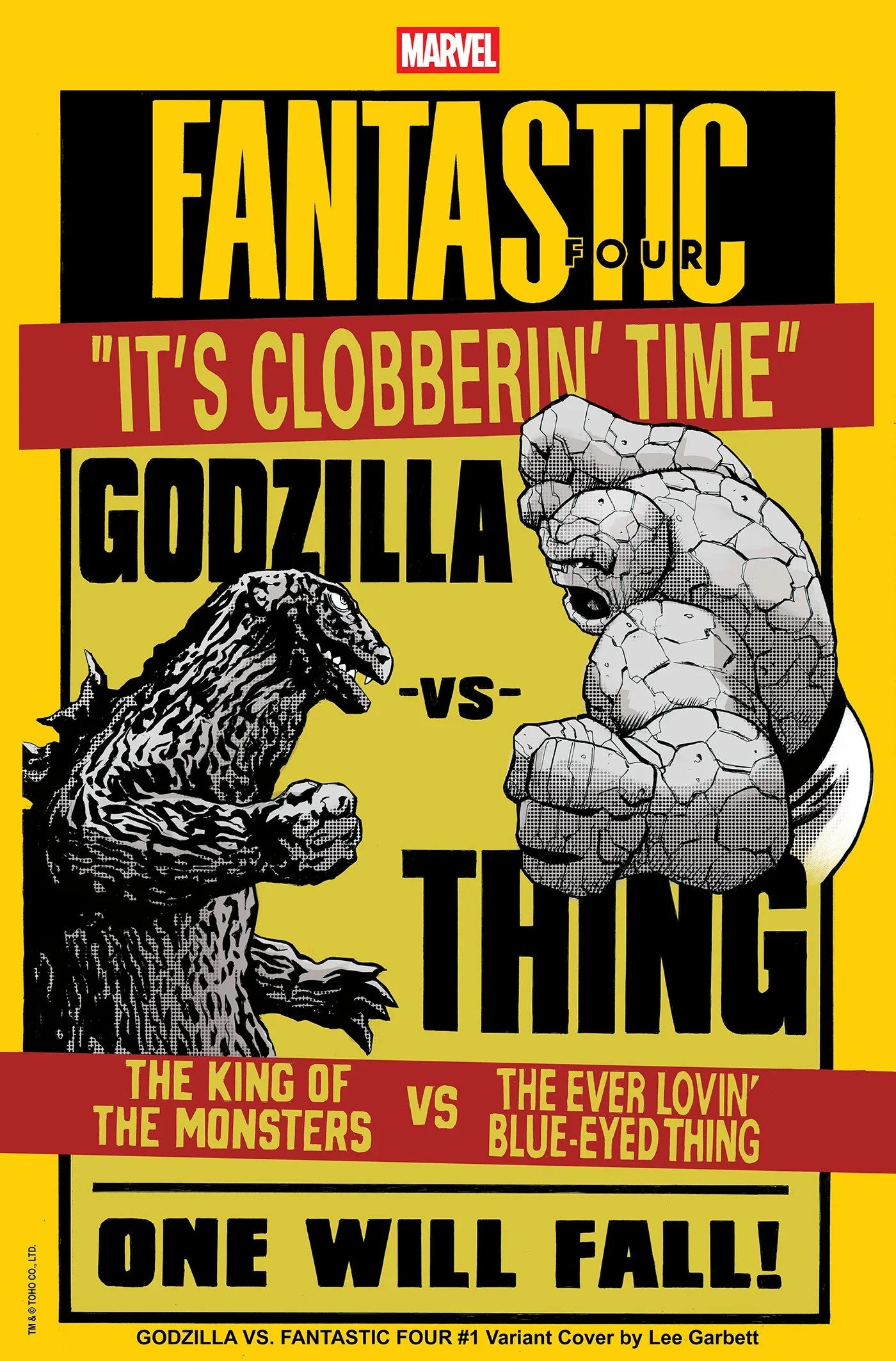 Godzilla vs. Fantastic Four #1 - Lee Garbett Versus Variant