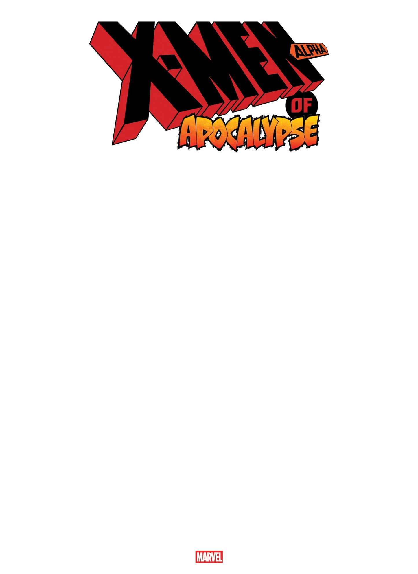 X Men Of Apocalypse Alpha #1 Blank Cover Variant