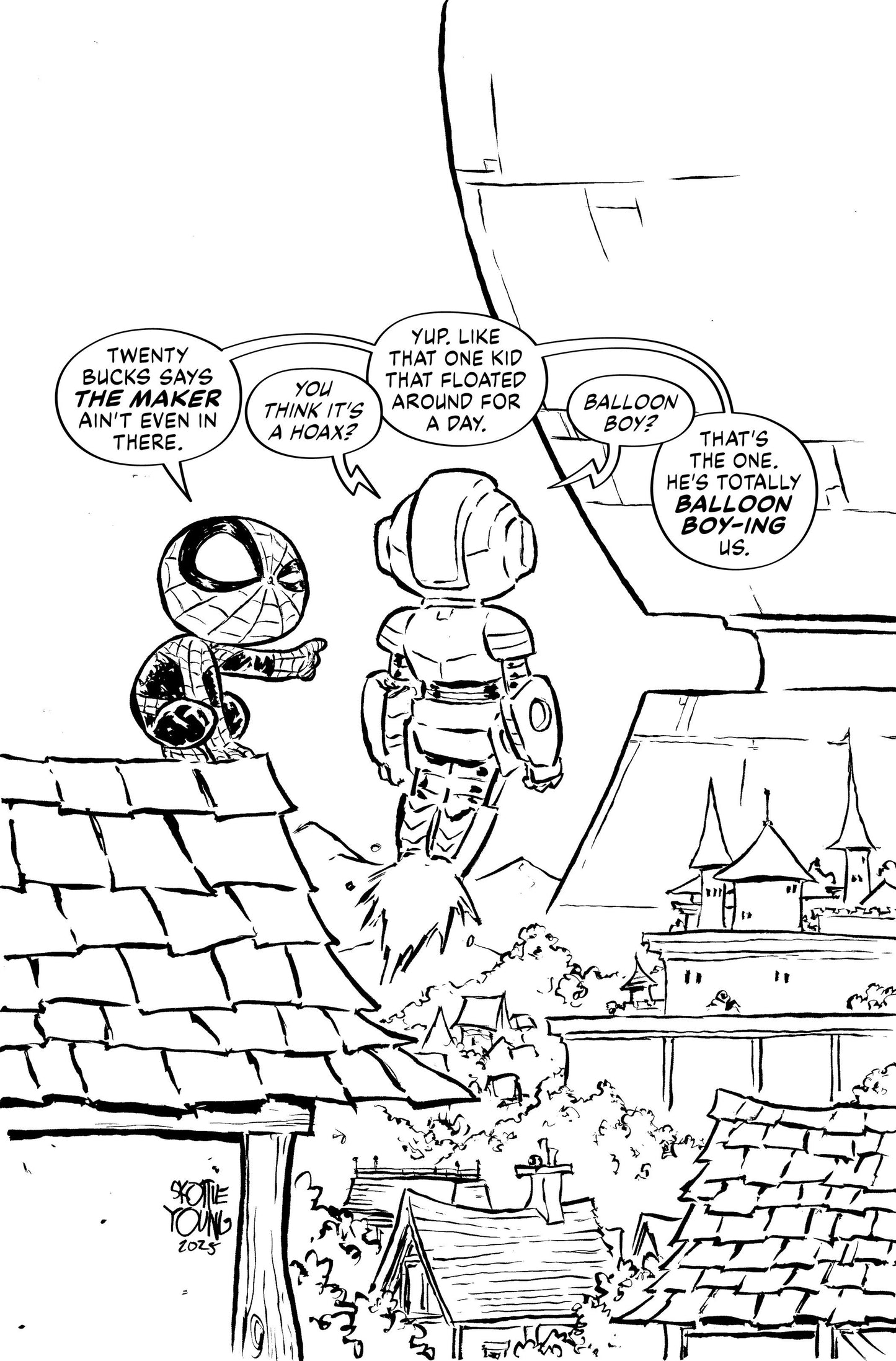 Ultimate Endgame #1 - Skottie Young B&W Variant