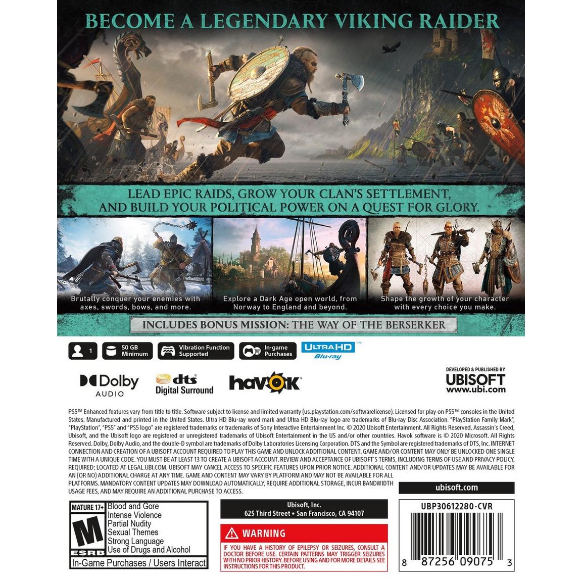 Assassin's Creed Valhalla - (Complete) (Playstation 5)