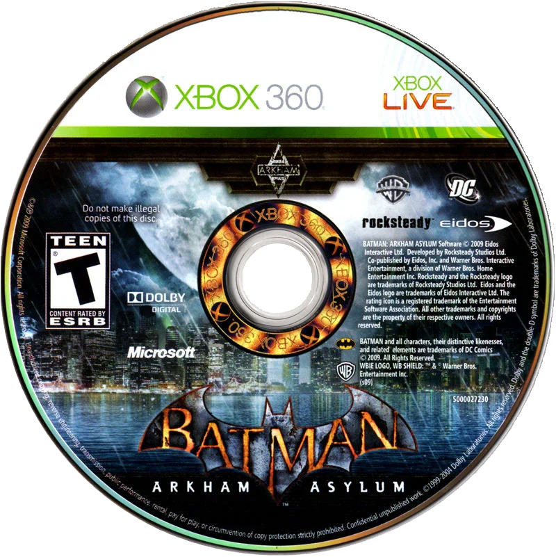 Batman: Arkham Asylum - (Game Only) (Xbox 360)