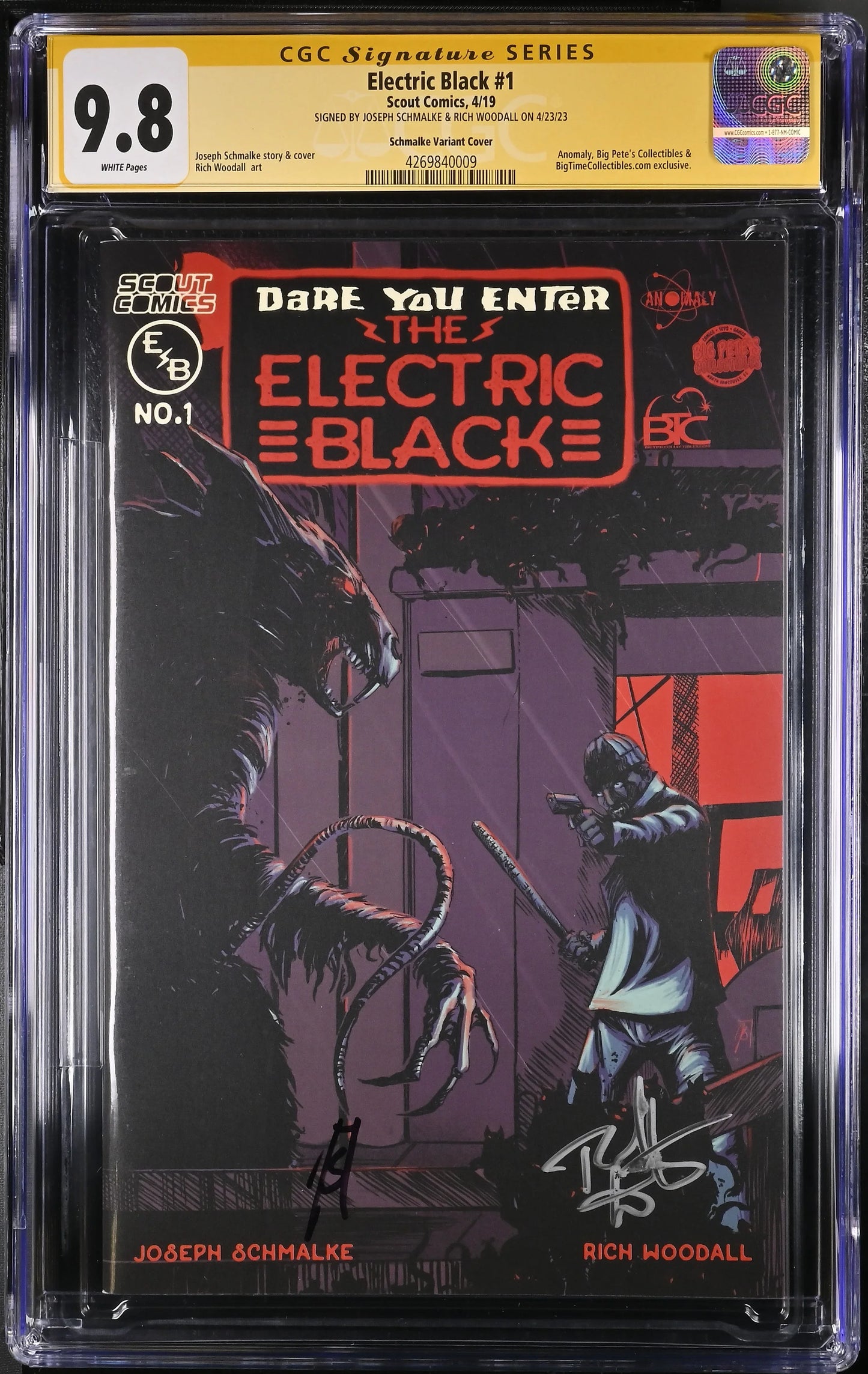 Electric Black #1 Joseph Schmalke Exclusive Variant CGC Signature Series 9.8