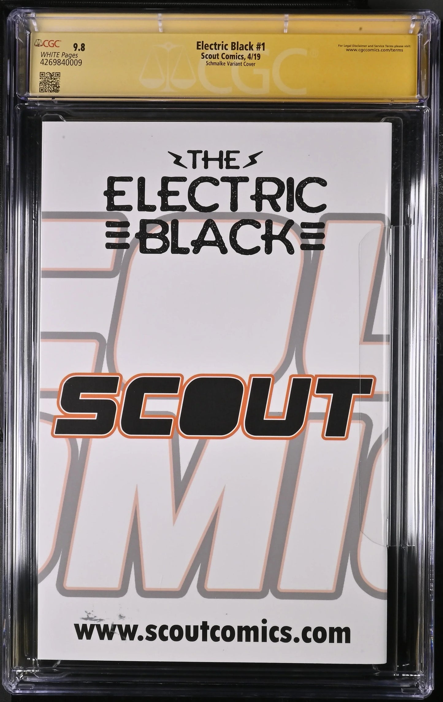 Electric Black #1 Joseph Schmalke Exclusive Variant CGC Signature Series 9.8