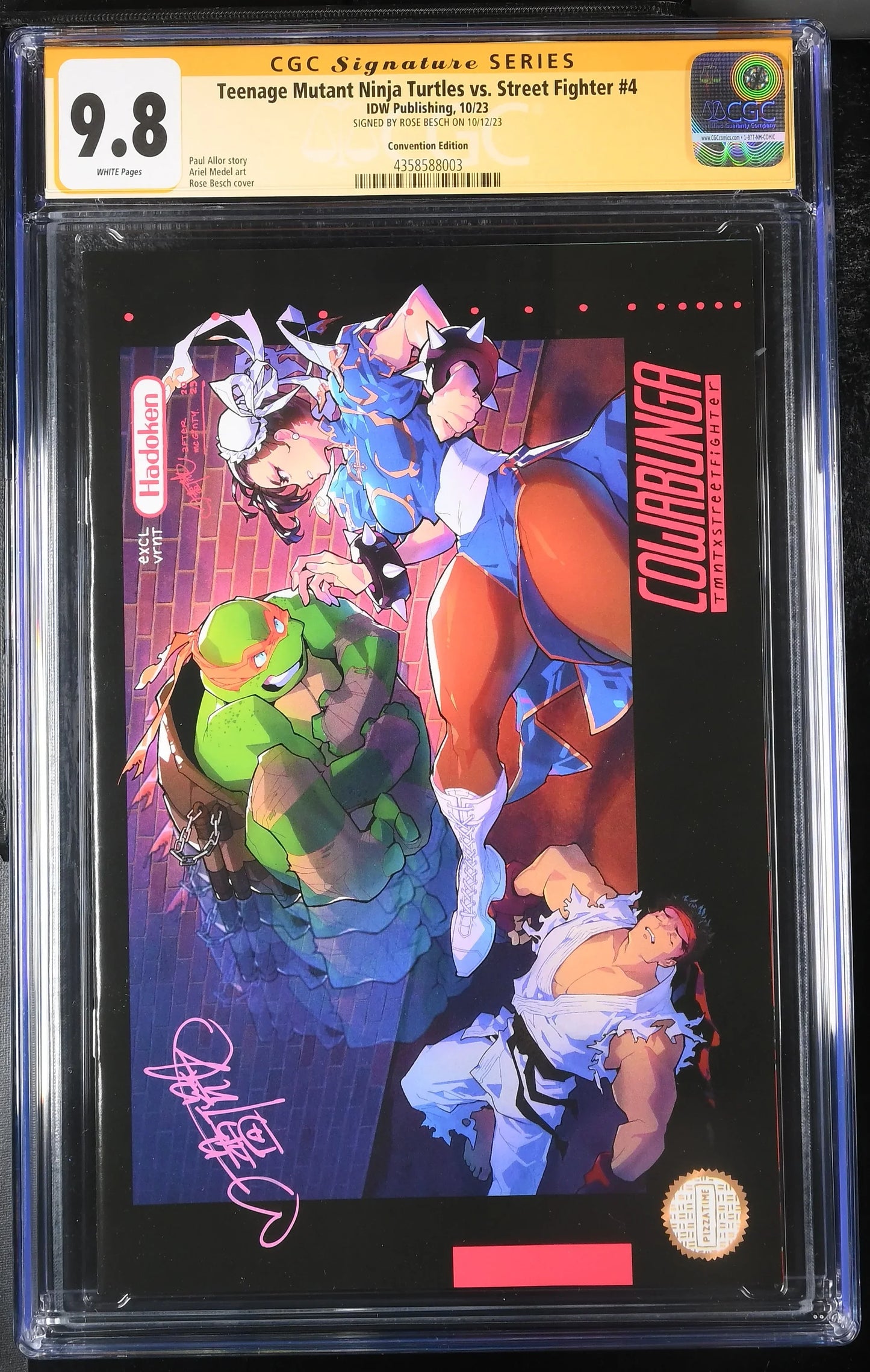 Teenage Mutant Ninja Turtles vs. Street Fighter #4 Rose Besch NYCC Variant Edition - CGC Signature Series 9.8