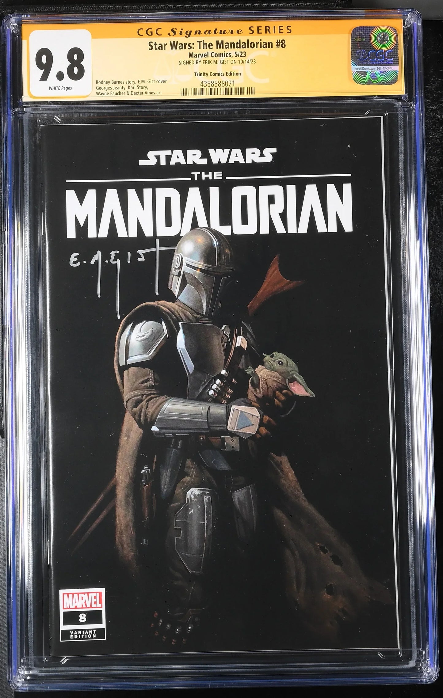 Star Wars: The Mandalorian #8 E.M. Gist Variant Edition - CGC Signature Series 9.8