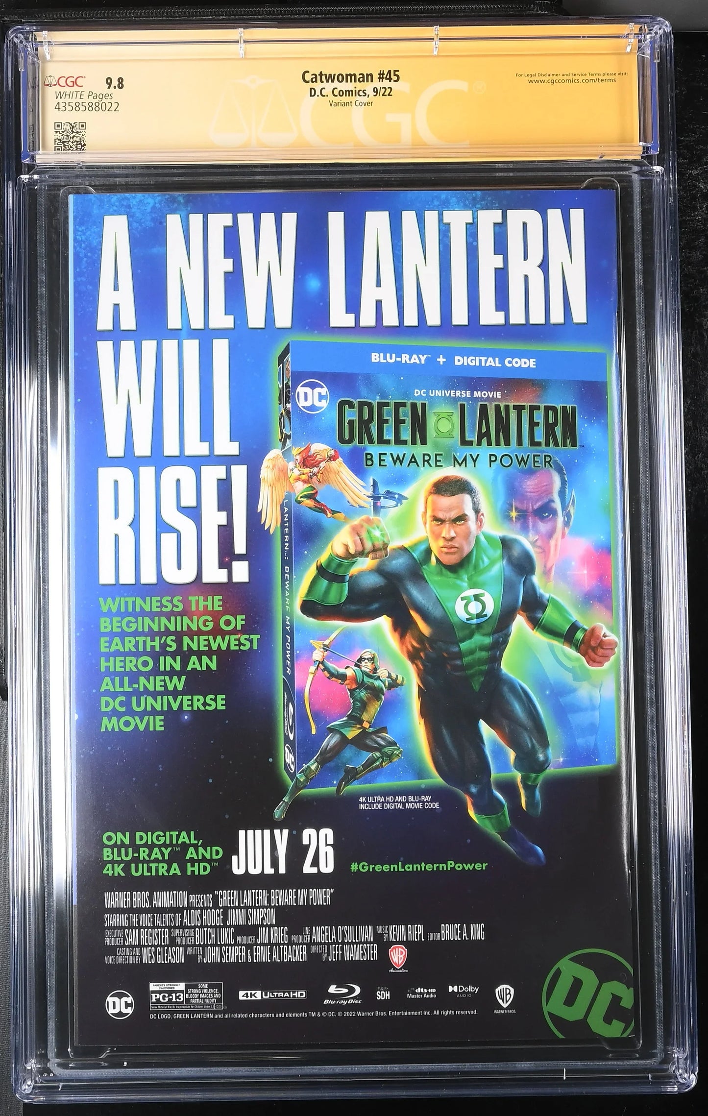 Catwoman #45 Jenny Frison Variant Cover CGC Signature Series 9.8