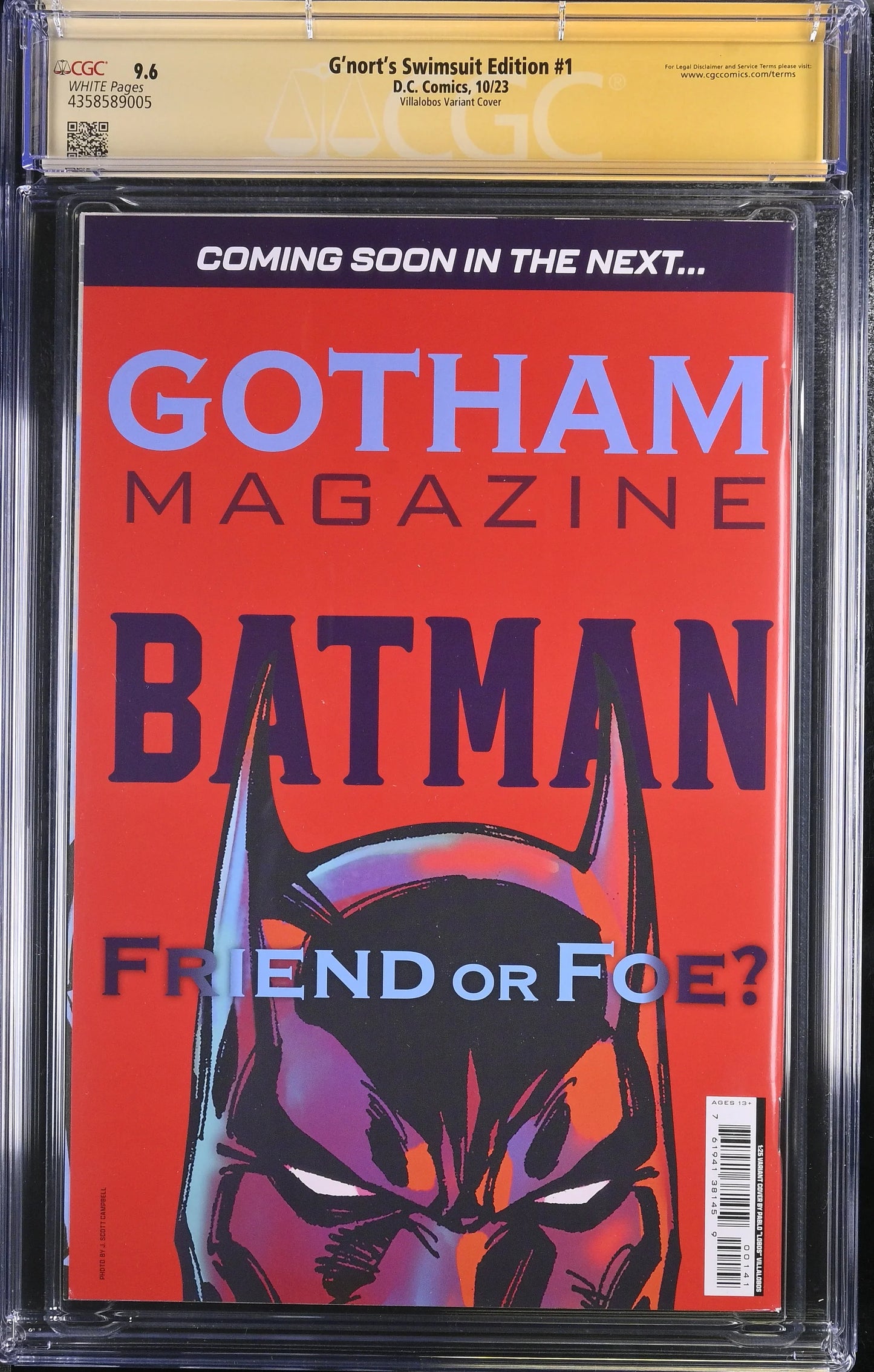 G'nort's Swimsuit Edition #1 Villalobos Variant Cover CGC Signature Series 9.6