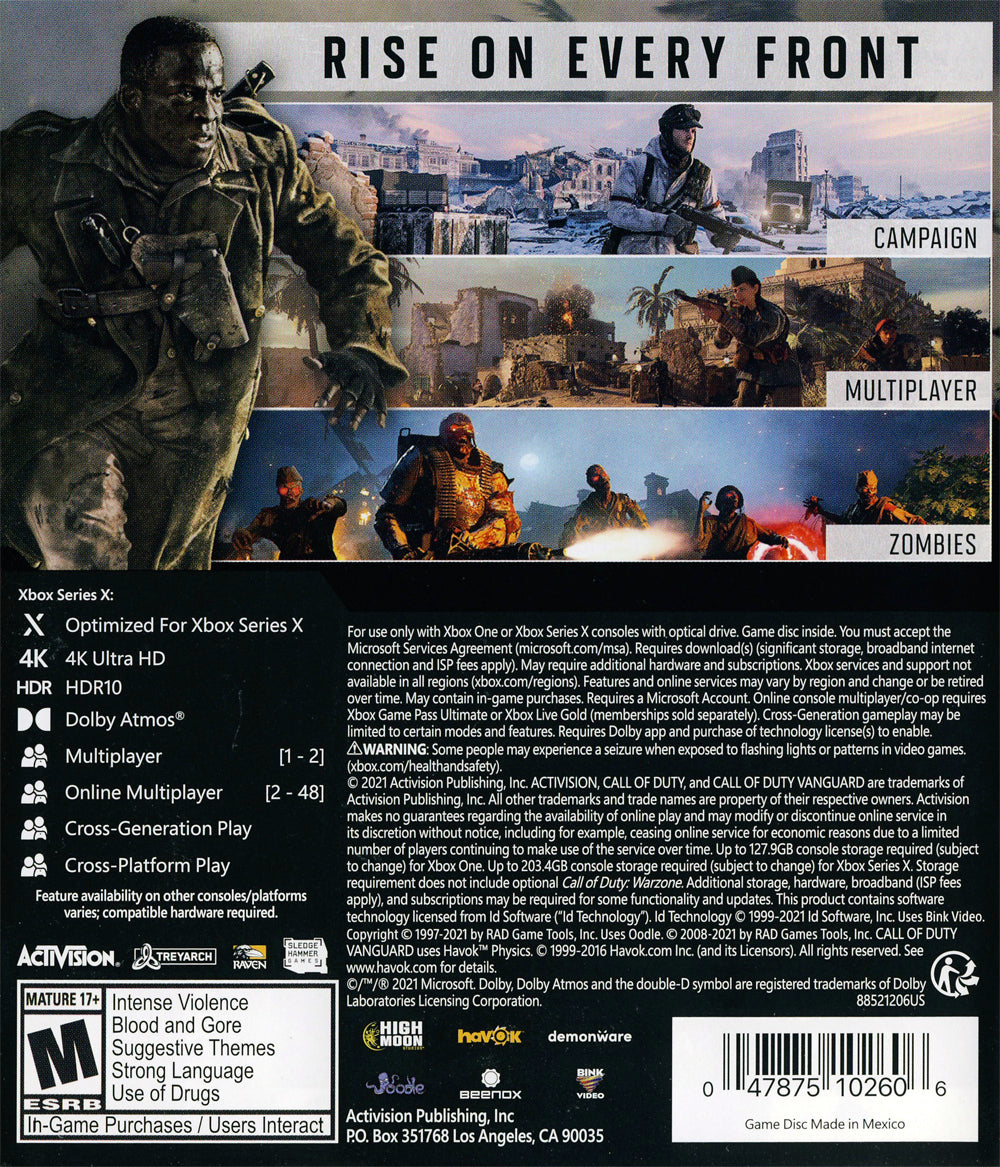 Call of Duty: Vanguard - (New) (Xbox Series X)
