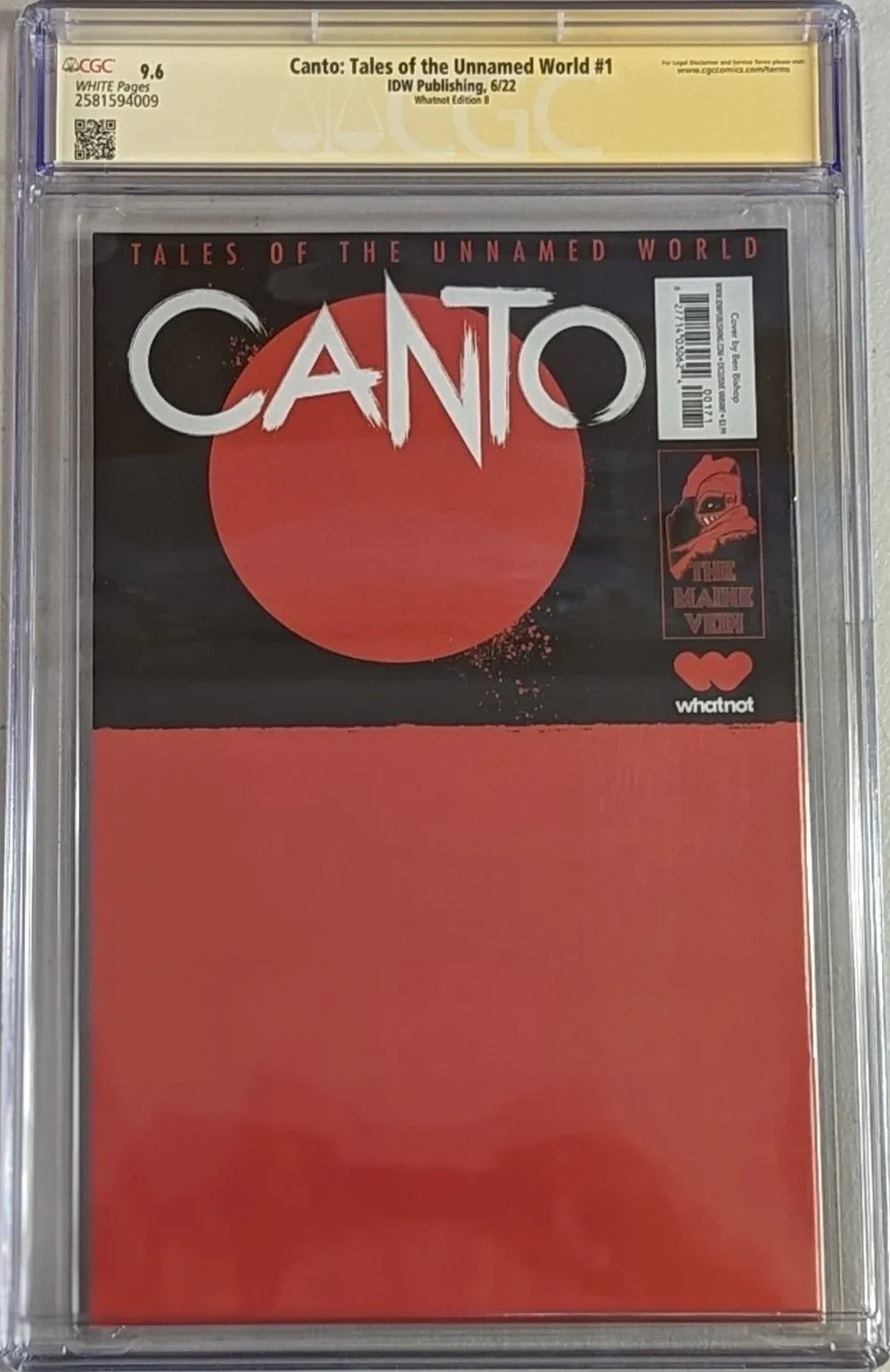 Canto: Tales of the Unnamed World #1 Ben Bishop Exclusive Variant - CGC Signature Series 9.6