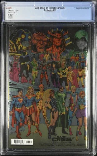 Dark Crisis on Infinite Earths #7 George Perez Tribute Foil Edition - CGC Graded 9.6