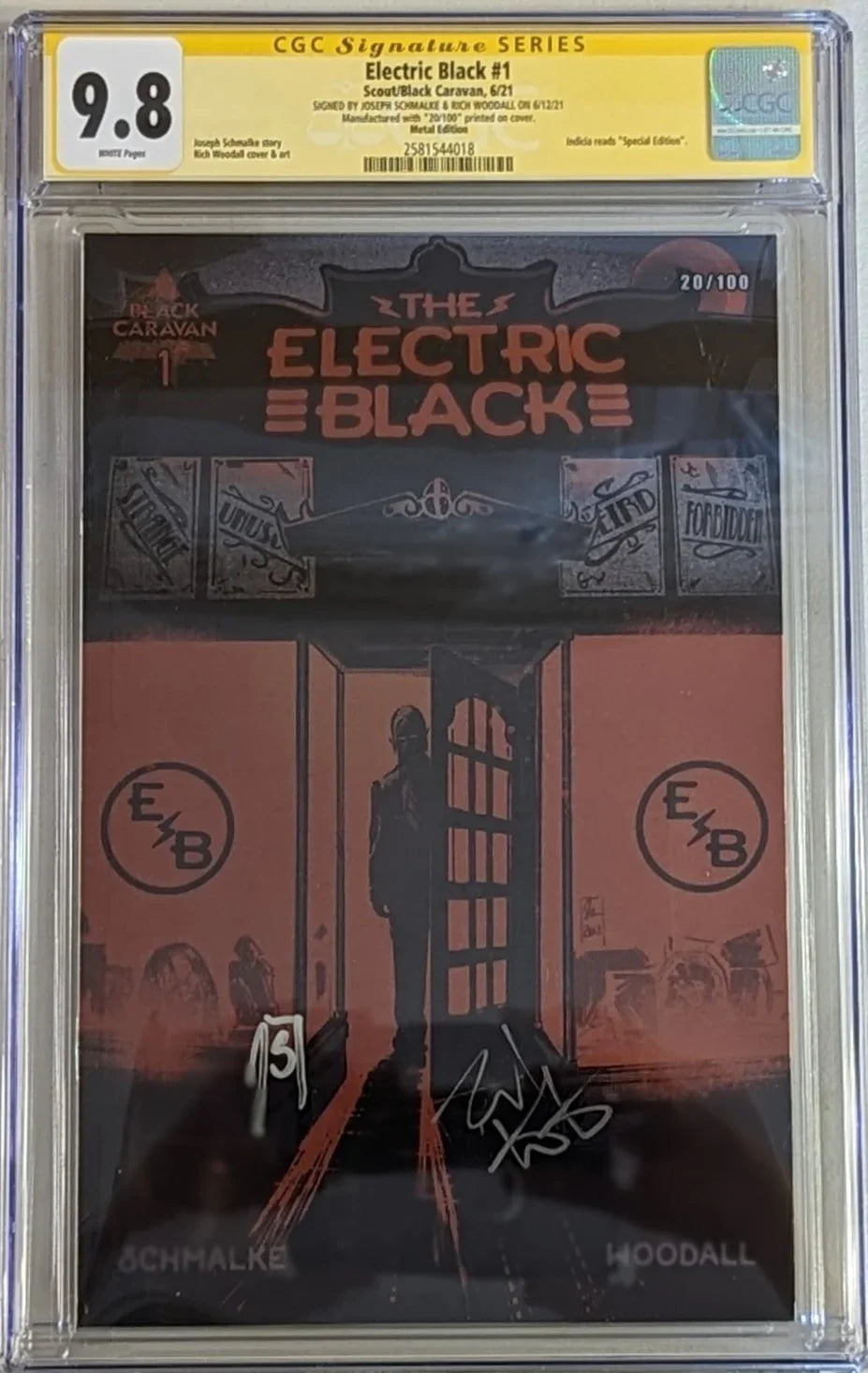 Electric Black #1 Metal Edition - CGC Signature Series 9.8