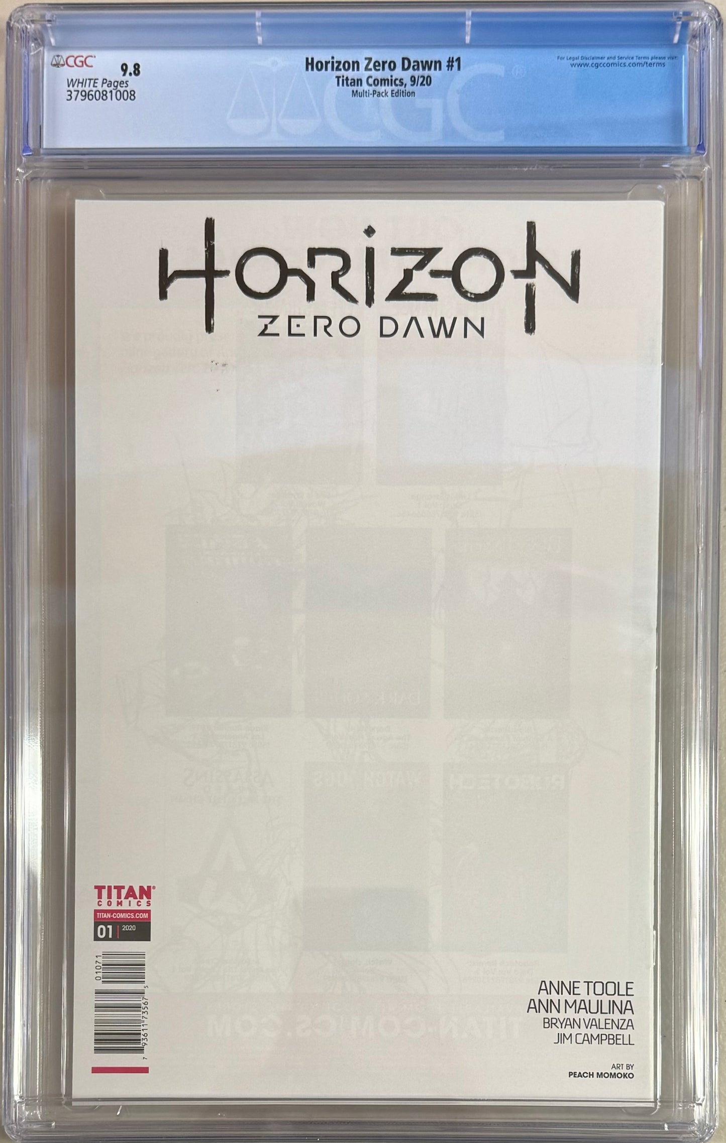 Horizon Zero Dawn #1 Peach Momoko Multi-Pack Exclusive Variant - CGC Graded 9.8