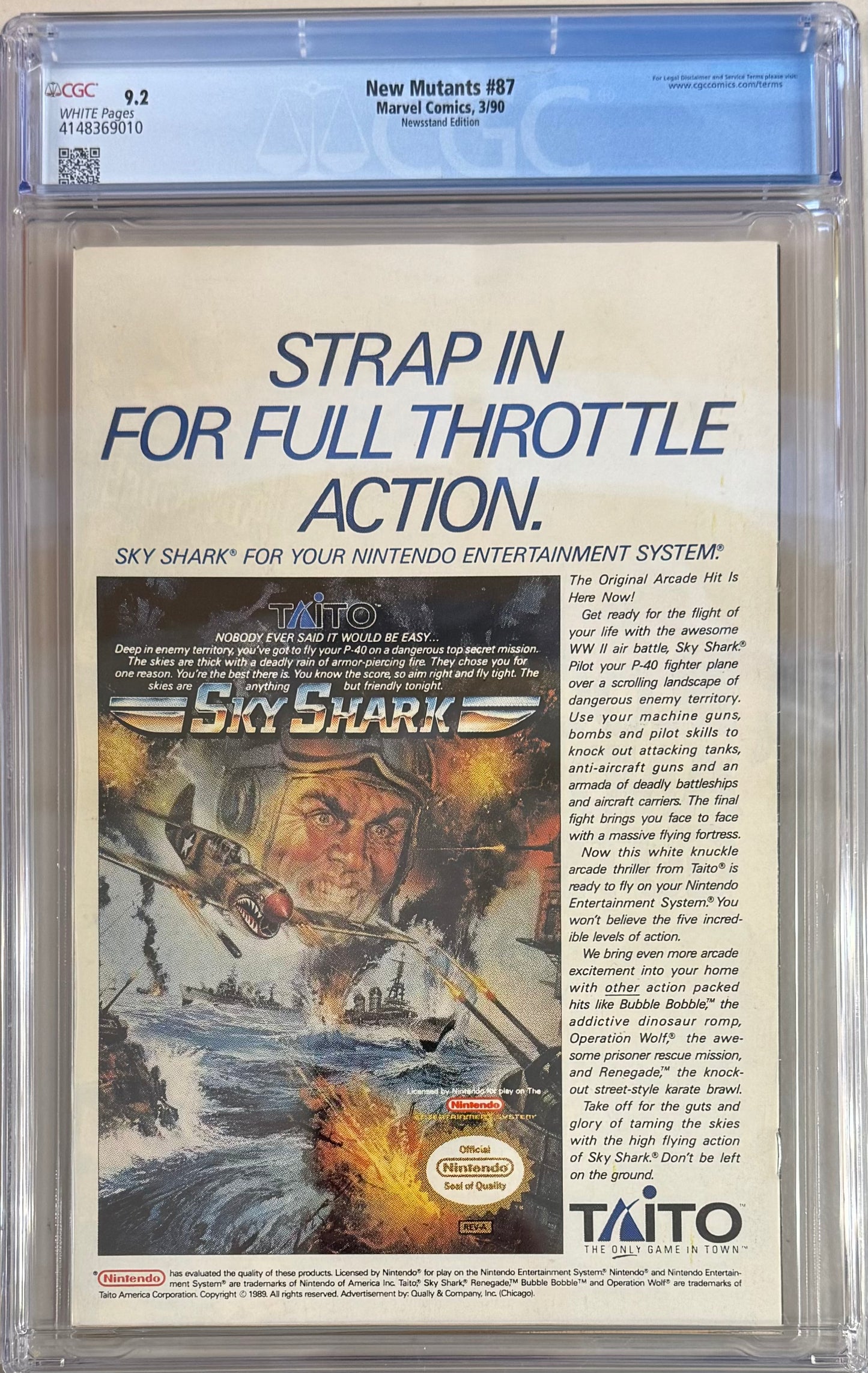 New Mutants #87 - 1st Appearance of Cable (Newstand Edition) CGC Graded 9.2