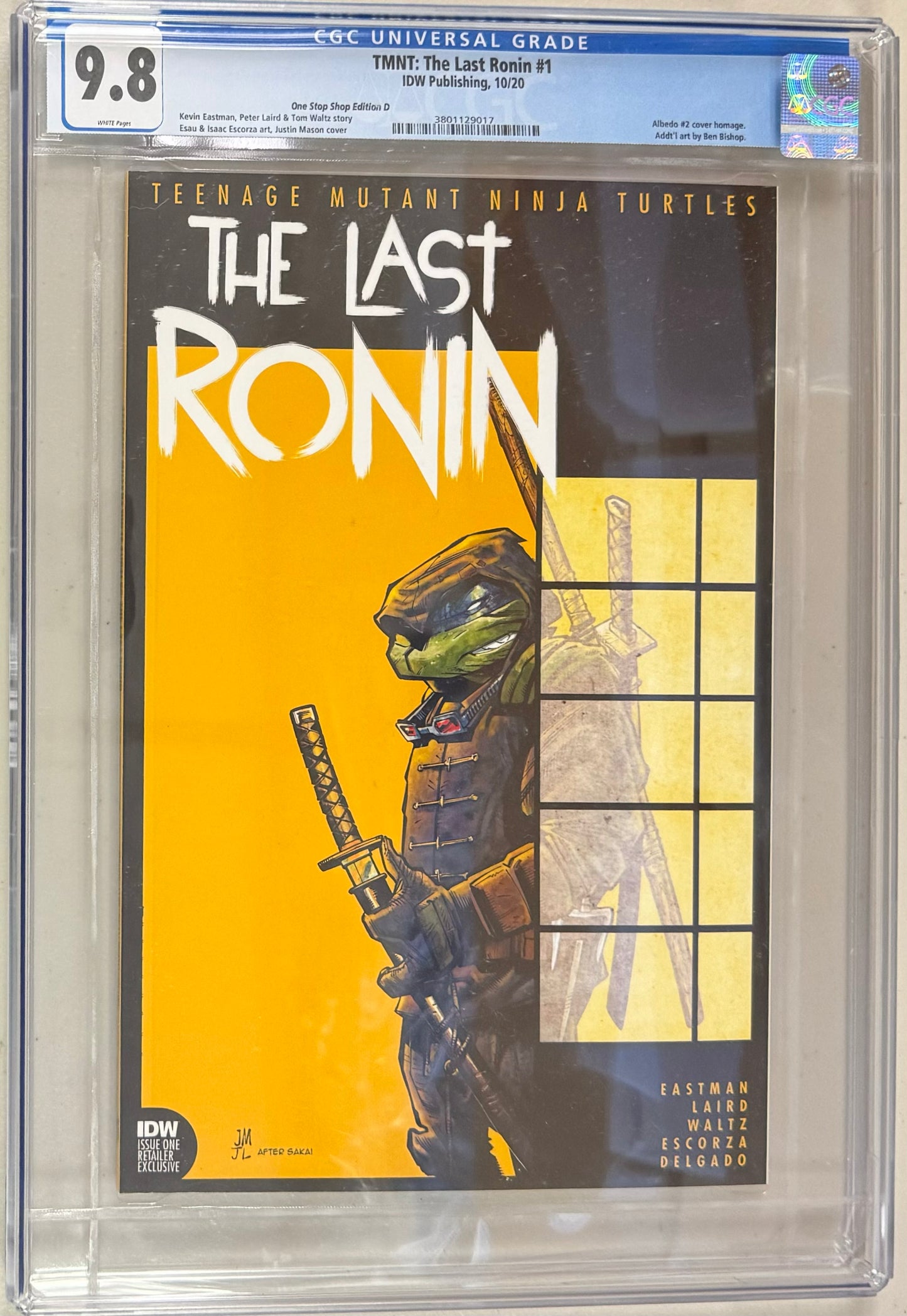 TMNT The Last Ronin #1 Justin Mason Albedo Homage Exclusive - CGC Graded 9.8