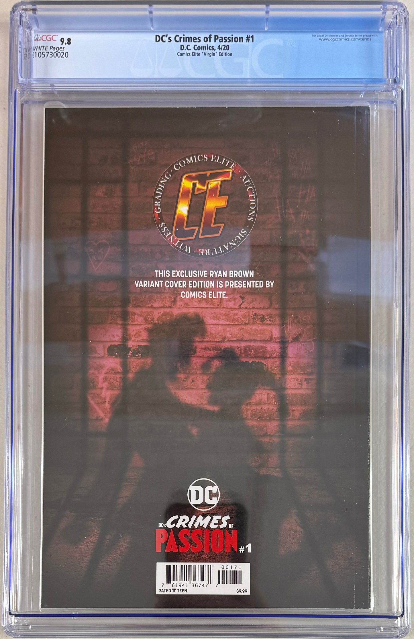 DC's Crimes of Passion #1 Ryan Brown Exclusive Edition CGC Graded 9.8