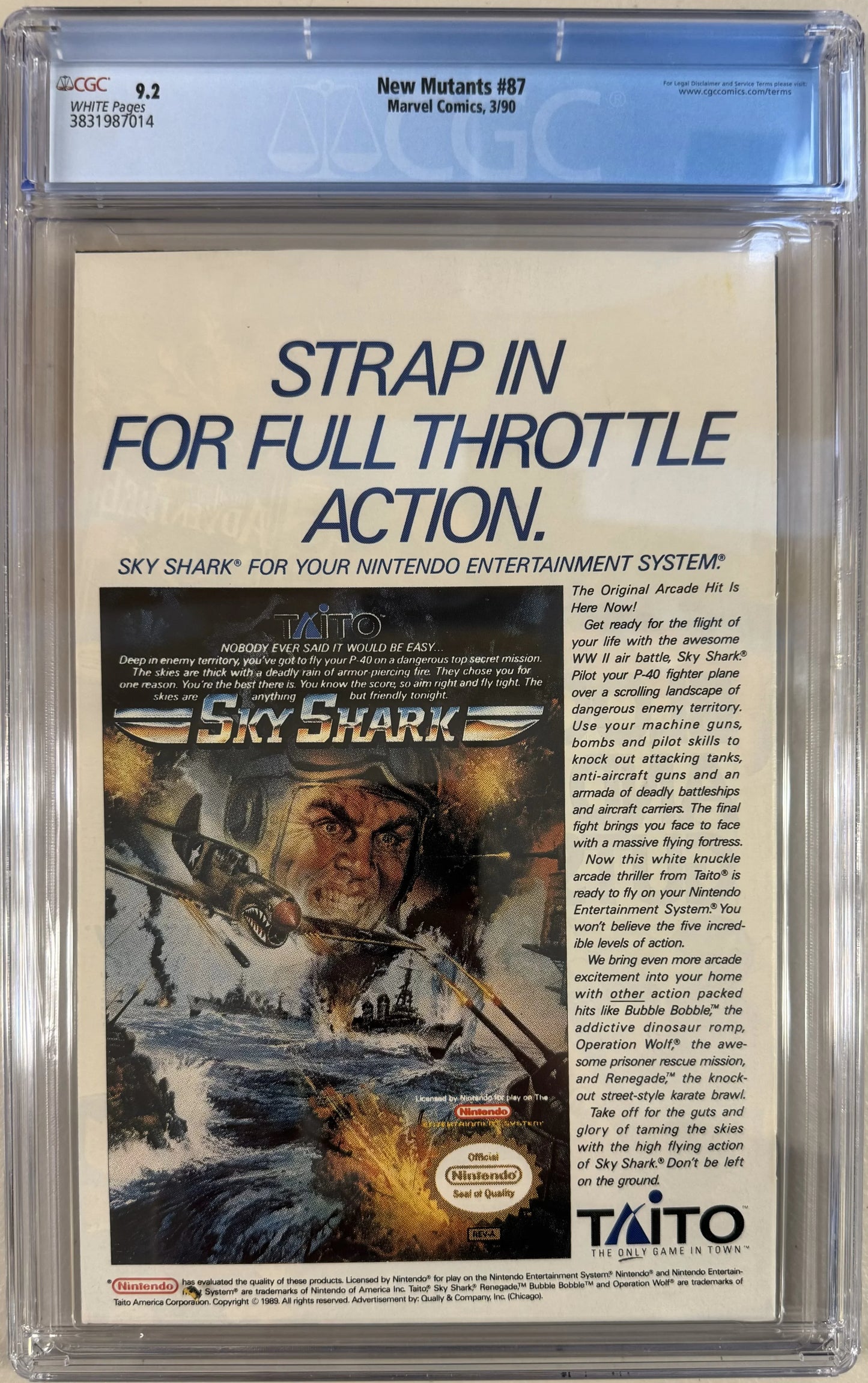 New Mutants #87 - 1st Appearance of Cable CGC Graded 9.2