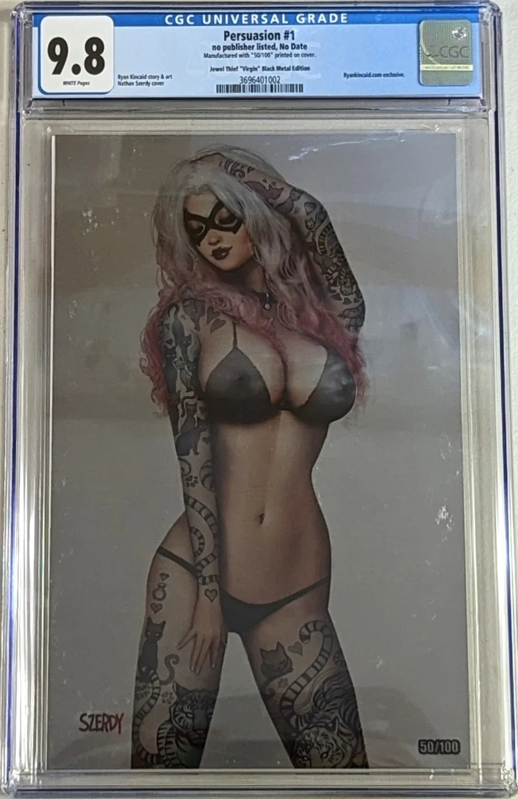 Persuasion #1 Jewel Thief ""Virgin"" Black Metal Edition - CGC Graded 9.8