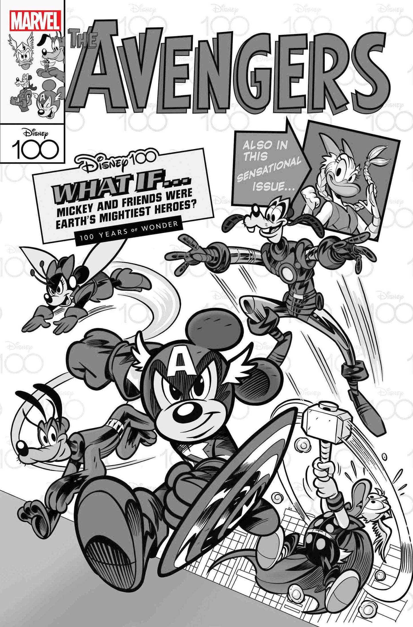 Amazing Spider-Man #17 1:100 Pastrovicchio Disney100 B&W Variant (01/11/2023)