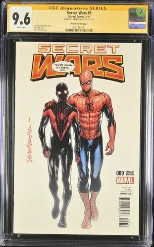 Secret Wars #9 Pichelli Variant Cover - CGC Signature Series 9.6