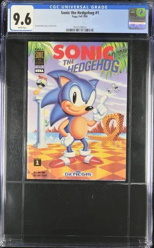 Sonic the Hedgehog #1 Fall 1991 Sega Ashcan - CGC Graded 9.6