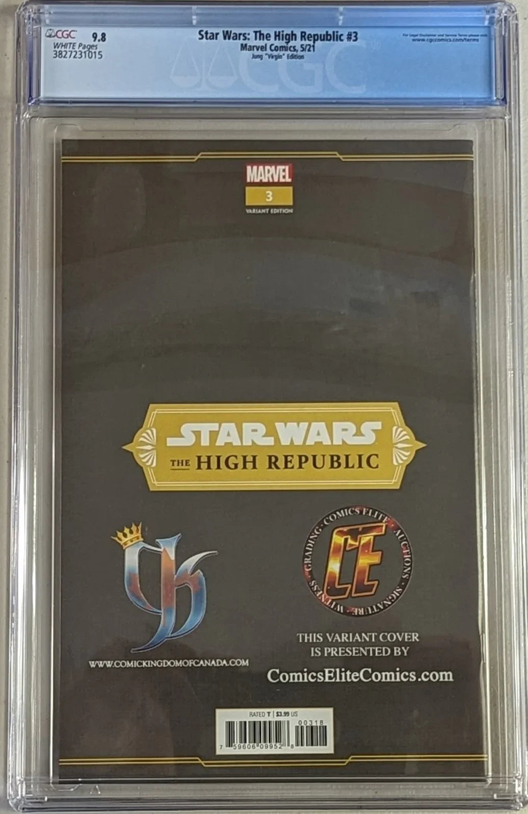 Star Wars: The High Republic #3 Jung Virgin Variant Cover - CGC Graded 9.8