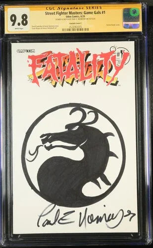 Street Fighter Masters: Game Gals #1 Sketch Variant Cover - CGC Signature Series 9.8