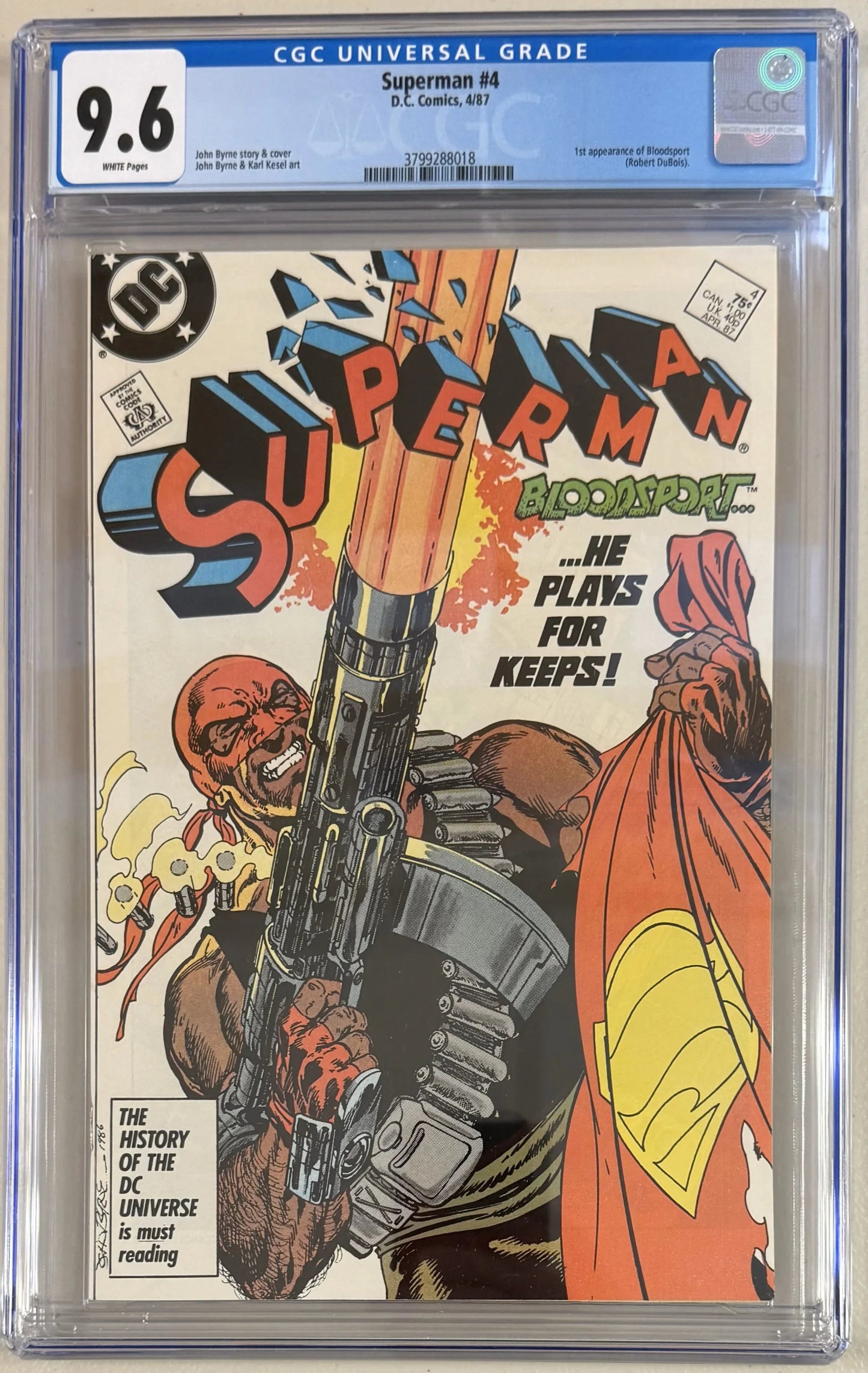 Superman #4 1st Appearance Bloodsport - CGC 9.6