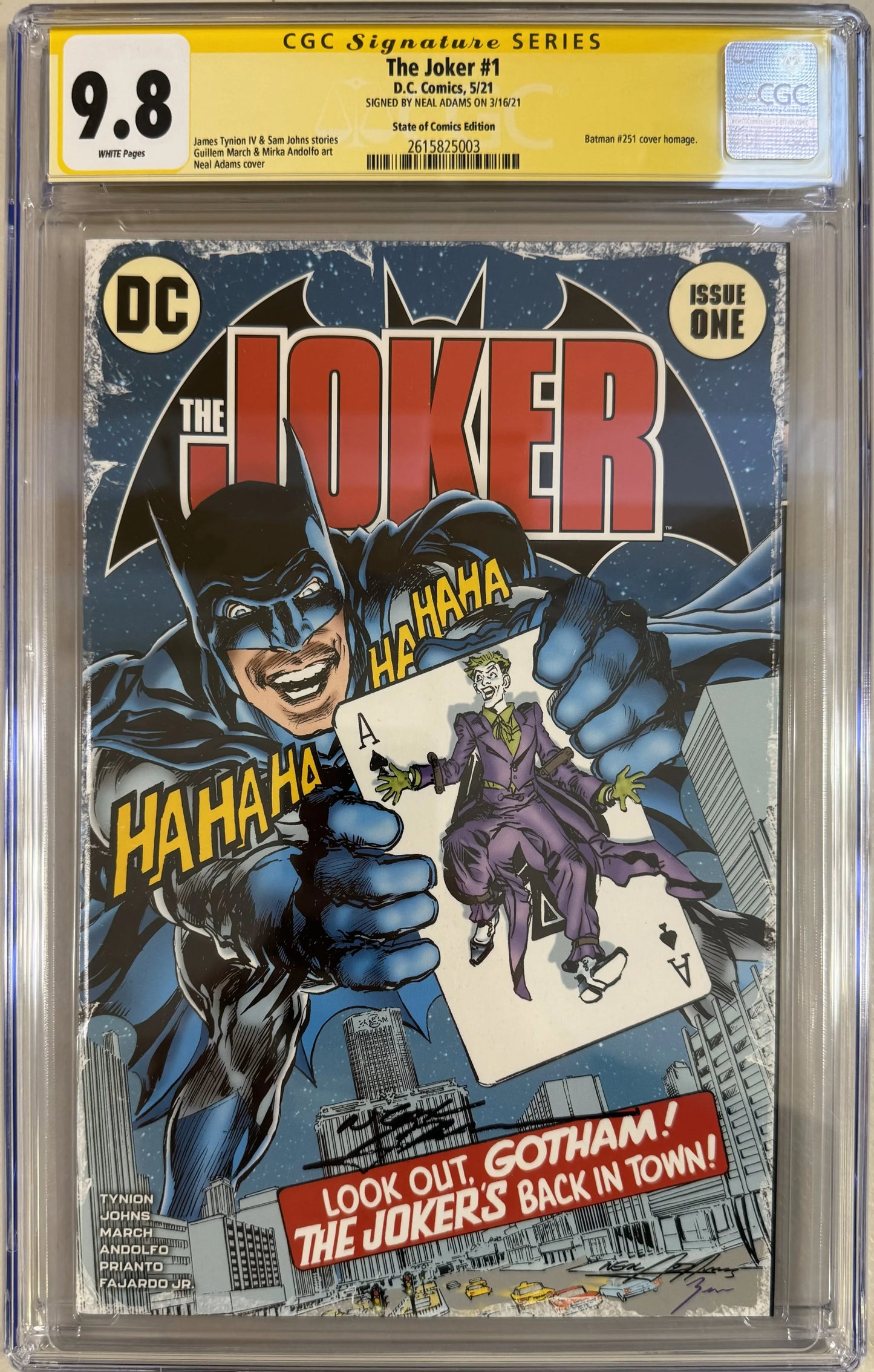 The Joker #1 Neal Adams Variant - CGC Signature Series 9.8