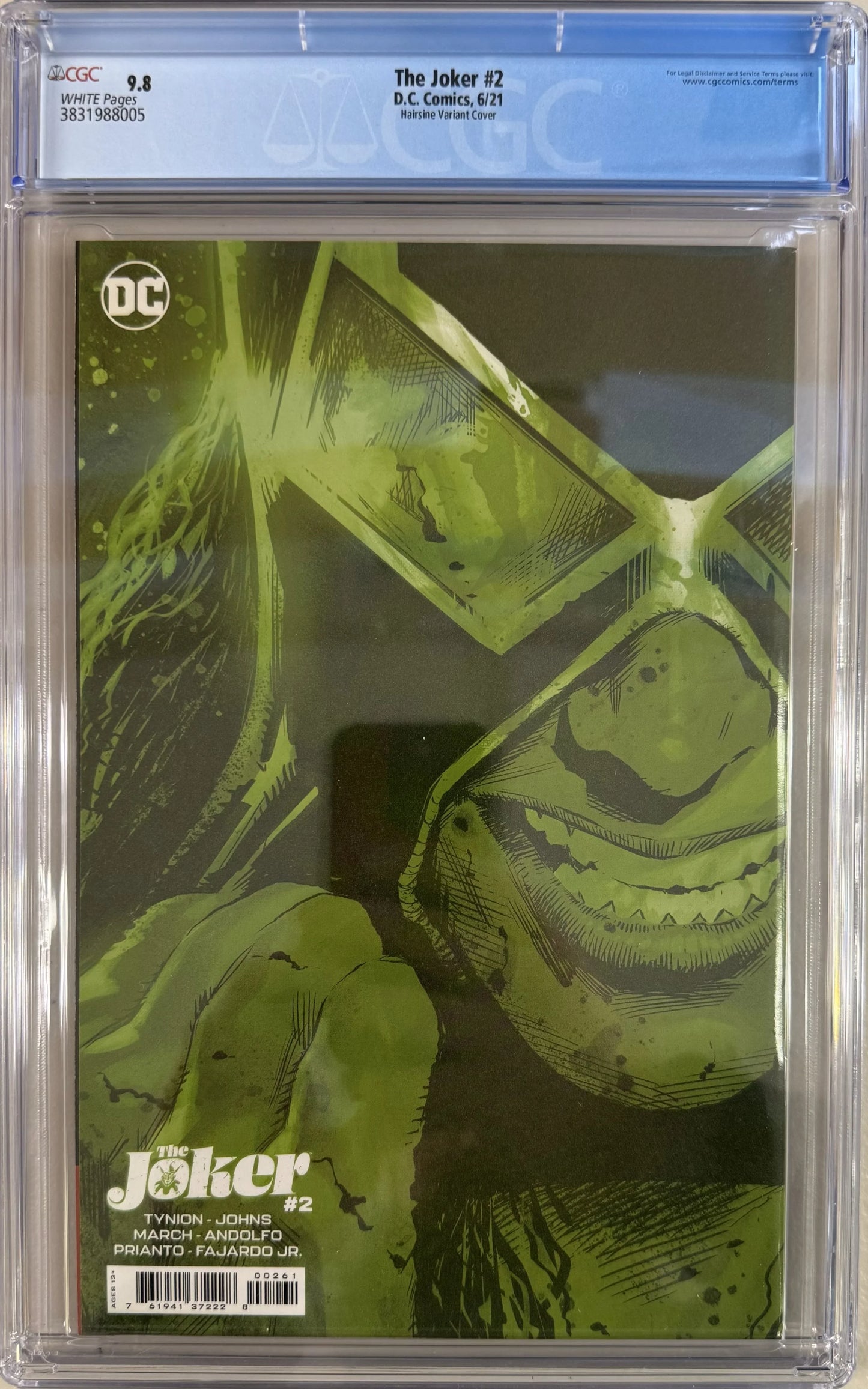 The Joker #2 Hairsine Variant Cover - CGC Graded 9.8