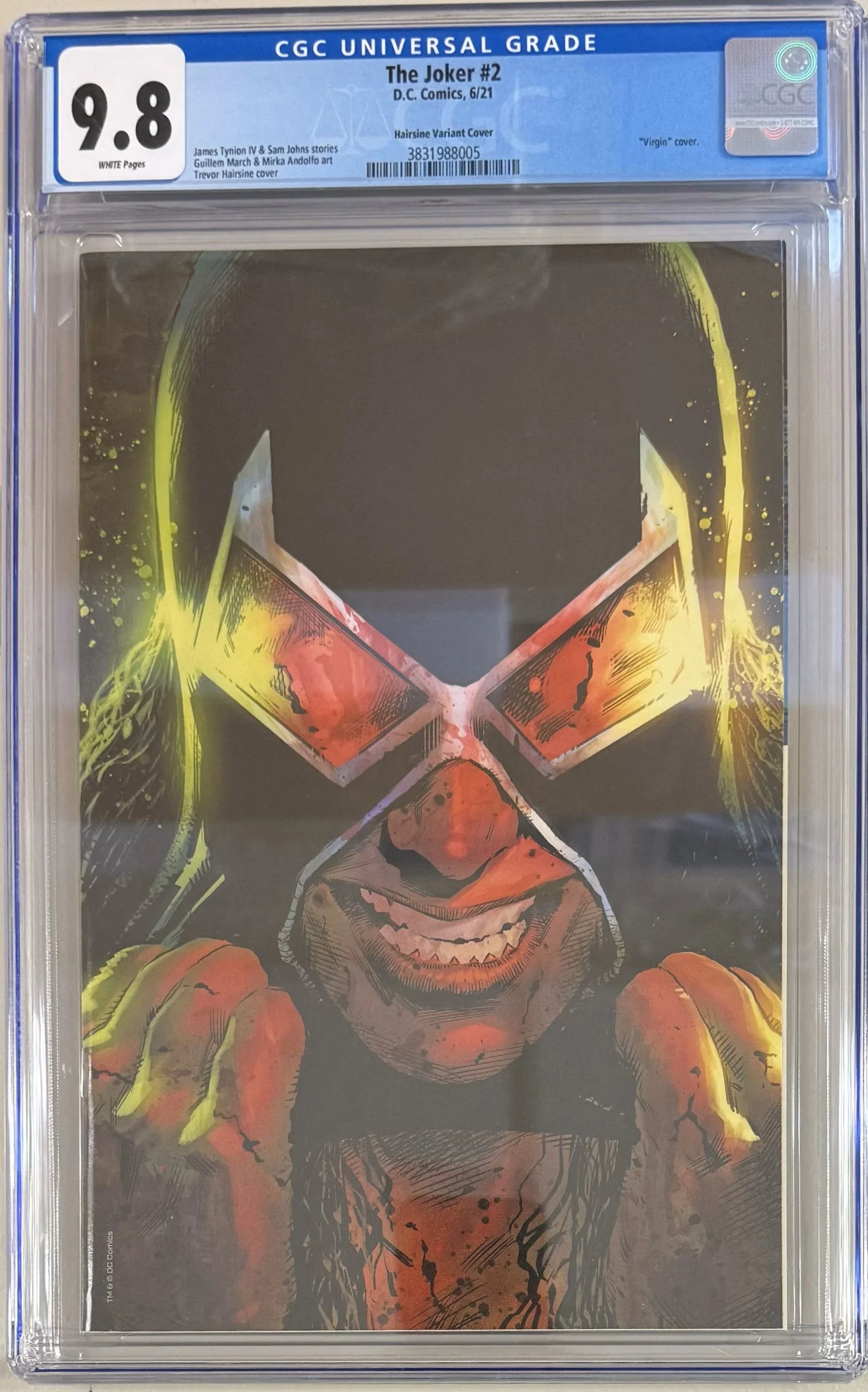 The Joker #2 Hairsine Variant Cover - CGC Graded 9.8