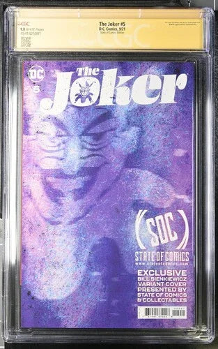 The Joker #5 Sienkiewicz Variant Cover - CGC Signature Series 9.8