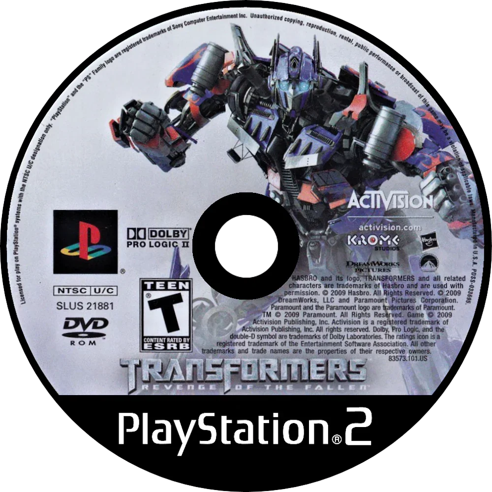 Transformers: Revenge of the Fallen - (Game Only) (Playstation 2)