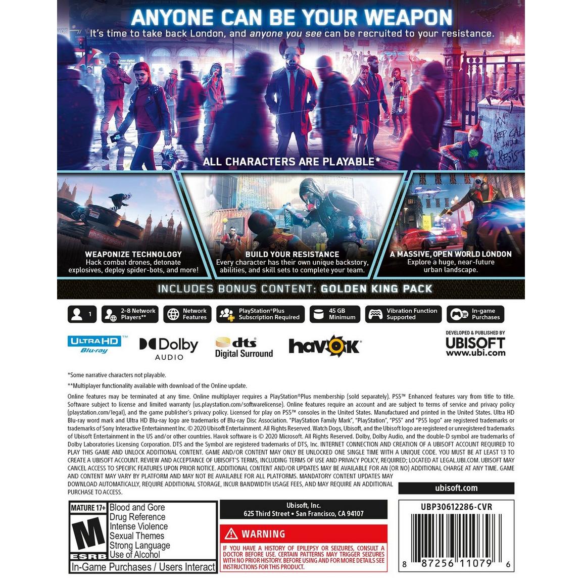 Watch Dogs: Legion - (New) (Playstation 5)