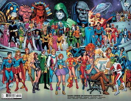 The One Stop Shop Comics & Games Dark Crisis On Infinite Earths #7 (Of 7) Cvr N Inc 1:350 Premium George Perez Tribute Virgin Foil Card Stock Var (Net) (12/20/2022) DC Comics