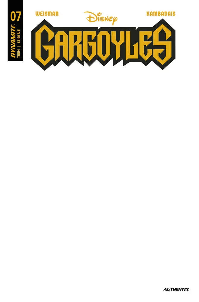 Gargoyles #7 Cover G Blank Authentix