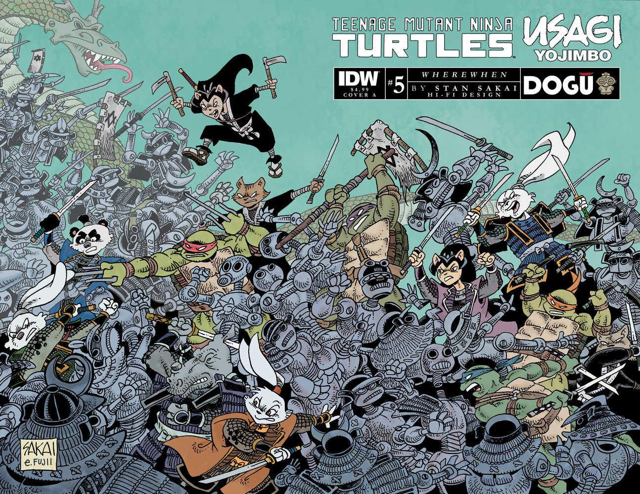 Teenage Mutant Ninja Turtles/Usagi Yojimbo: Wherewhen #5 - Cover A (Sakai)