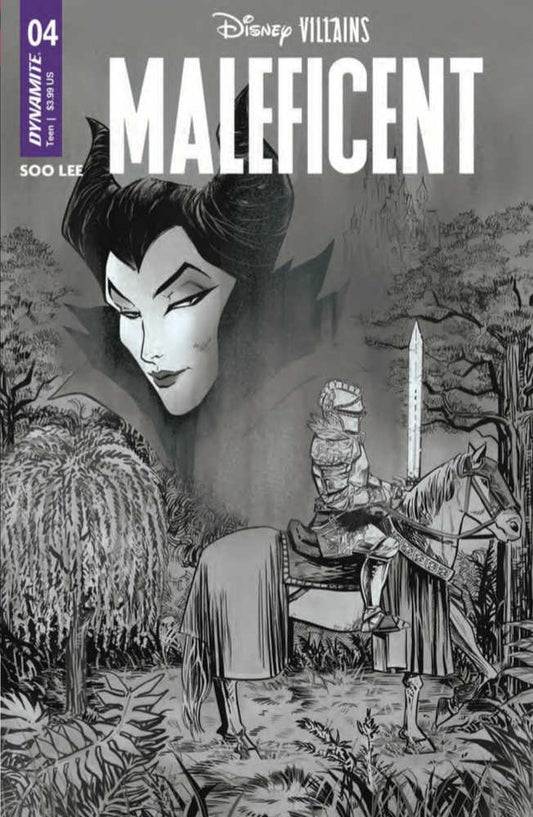 Disney Villains Maleficent #4 Cover F 10 Copy Variant Edition Soo Lee Black & White