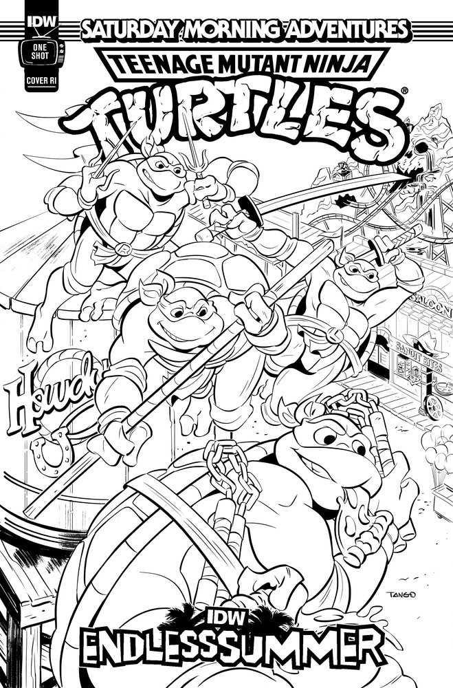 Idw Endless Summer--Teenage Mutant Ninja Turtles: Saturday Morning Adventures Variant Ri (10) (Coloring Book Variant)